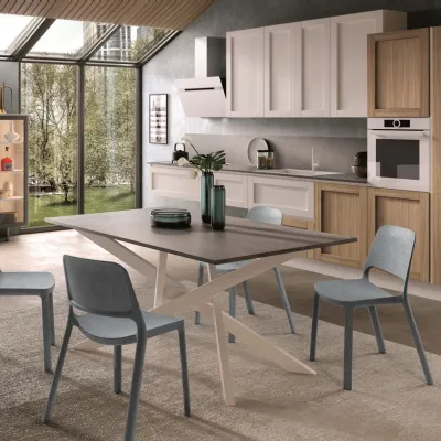 Cucina Essebi design lineare bianca in nobilitato Jazz