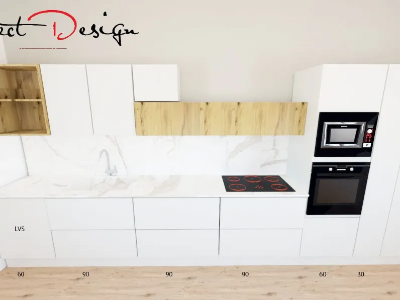 Cucina bianca design lineare Kali Arredo3 a soli 6100