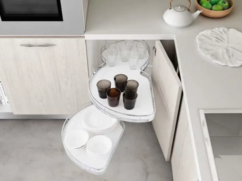 Cucina bianca moderna ad angolo Anzimud 7 Essebi a soli 12006 Euro
