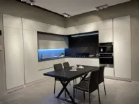 Cucina bianca moderna ad angolo Cv 615 oyster Veneta cucine a soli 11500