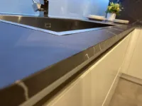 Cucina bianca moderna ad angolo Cv 615 oyster Veneta cucine a soli 11500