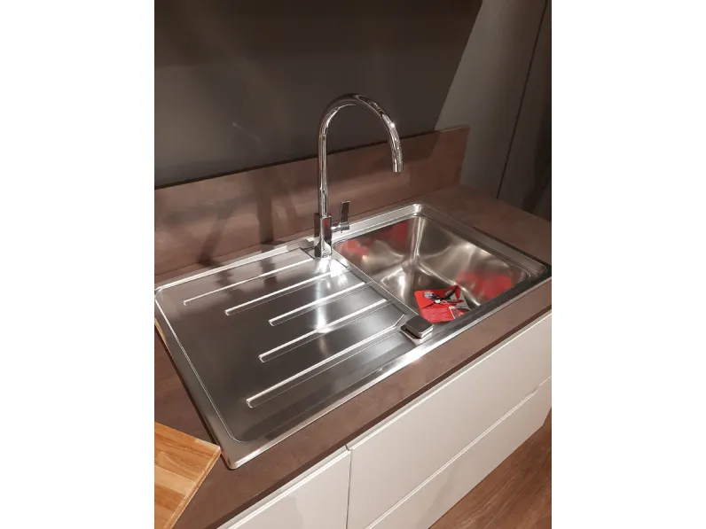 Cucina Traccia moderna bianca Febal ad angolo scontata 55%