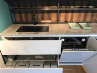 Cucina bianca moderna ad angolo Glass xp Zampieri cucine scontata