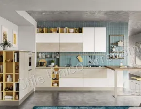 Cucina bianca moderna ad angolo Margot Colombini casa in Offerta Outlet