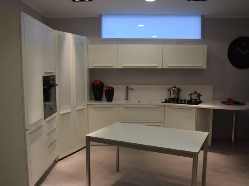 Cucina bianca moderna ad angolo Quadra Dibiesse