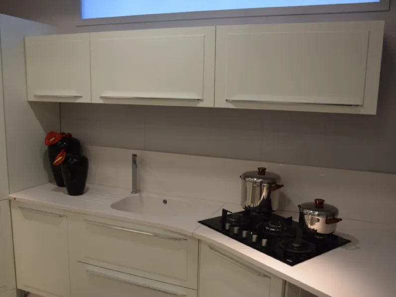 Cucina bianca moderna ad angolo Quadra Dibiesse