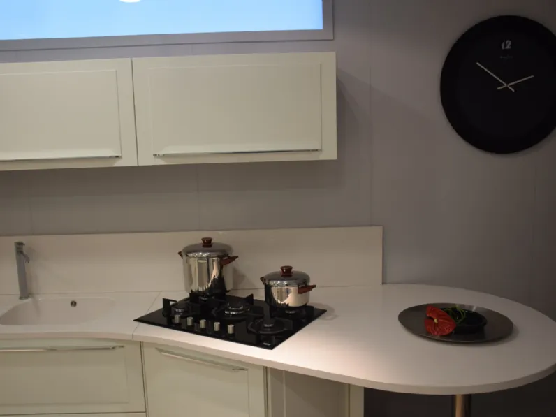 Cucina bianca moderna ad angolo Quadra Dibiesse