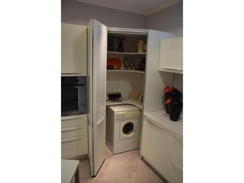 Cucina bianca moderna ad angolo Quadra Dibiesse