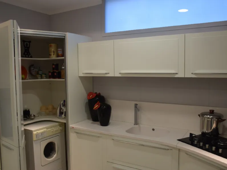 Cucina bianca moderna ad angolo Quadra Dibiesse