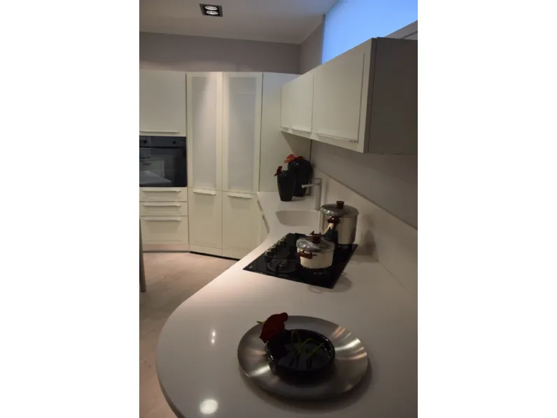 Cucina bianca moderna ad angolo Quadra Dibiesse