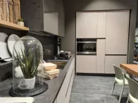 Cucina bianca moderna ad angolo Sa 189 lab profilo Arredo3 scontata