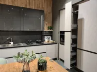 Cucina bianca moderna ad angolo Sa 189 lab profilo Arredo3 scontata