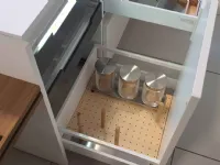 Cucina bianca moderna ad angolo Sincro matt senza soggiorno Miton