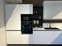 Cucina ad angolo in laccata opaco bianca Infinty a prezzo ribassato