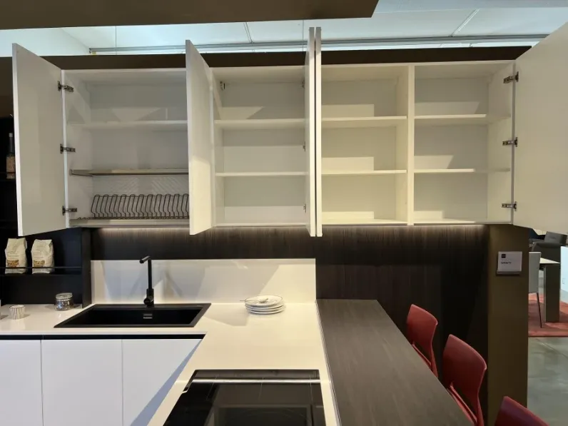 Cucina bianca moderna ad angolo Stosa Infinty a soli 12500 Euro