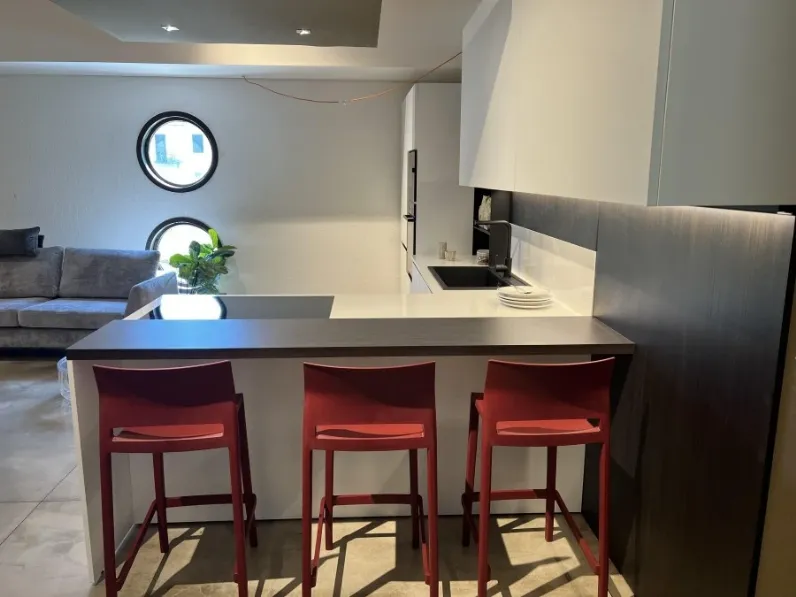 Cucina bianca moderna ad angolo Stosa Infinty a soli 12500 Euro