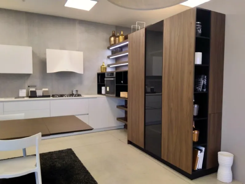 Cucina bianca moderna ad angolo Style Doimo cucine in Offerta Outlet