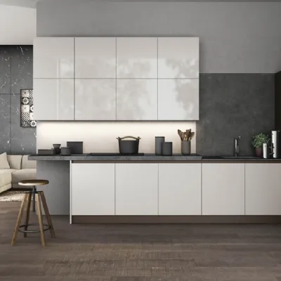 Cucina bianca moderna ad angolo Arredo3 Time a soli 11855