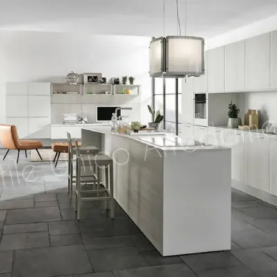 Cucina bianca moderna ad isola Componibile Colombini in Offerta Outlet