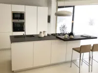 Cucina bianca moderna ad isola Materika laccato Pedini cucine in Offerta Outlet