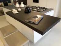 Cucina bianca moderna ad isola Materika laccato Pedini cucine in Offerta Outlet