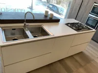 Cucina bianca moderna ad isola One 80 Ernestomeda in Offerta Outlet