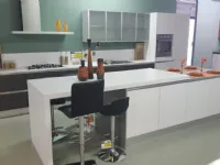 Cucina bianca moderna ad isola Up Snaidero in Offerta Outlet