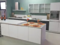 Cucina bianca moderna ad isola Up Snaidero in Offerta Outlet