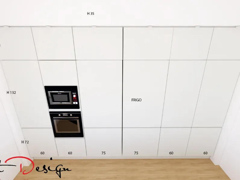 Cucina Line  moderna bianca Astra con isola scontata 54%