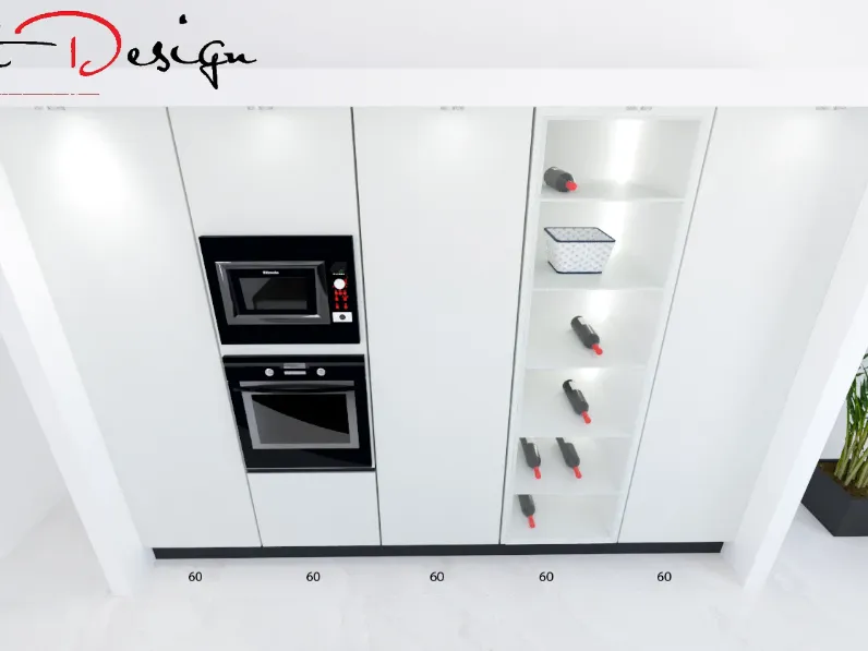 Cucina con isola moderna bianca Astra Line  a soli 8600