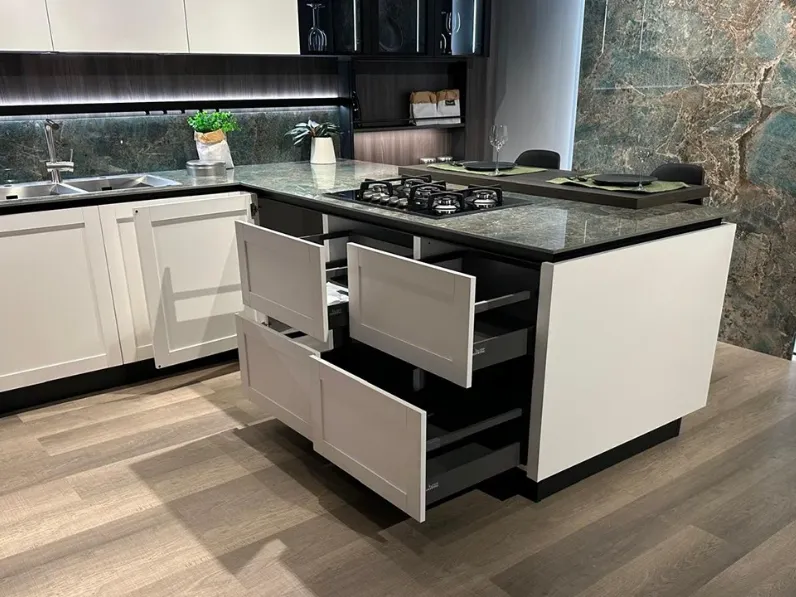Cucina River moderna bianca La casa moderna con penisola scontata 58%