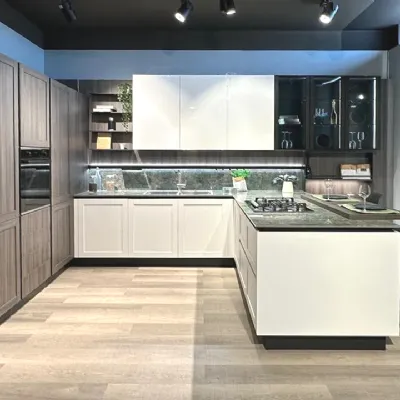 Cucina River moderna bianca La casa moderna con penisola scontata 58%
