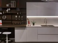Cucina Ak project bordo dritto moderna bianca Arrital lineare scontata 43%