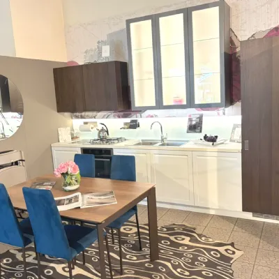 Cucina bianca moderna lineare Carattere Scavolini in offerta