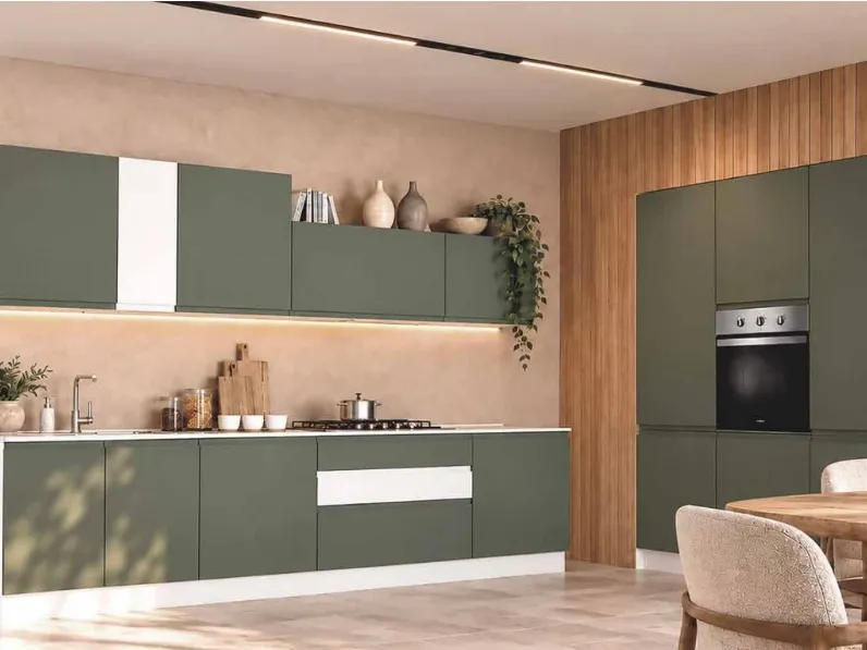 Cucina lineare moderna bianca Net cucine Cucina kelly 480 cm flash a soli 3250 Euro