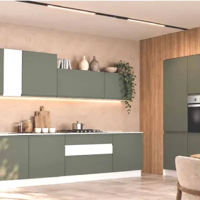 Cucina bianca moderna lineare Cucina kelly 480 cm flash Net cucine in Offerta Outlet