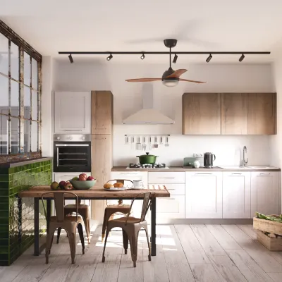 Cucina modello  cucina shabby white easy  ed  effetto rovere Collezione esclusiva PREZZO SCONTATO 42%