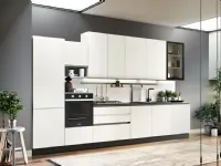 Cucina bianca moderna lineare Easy 390 cm Ar-due