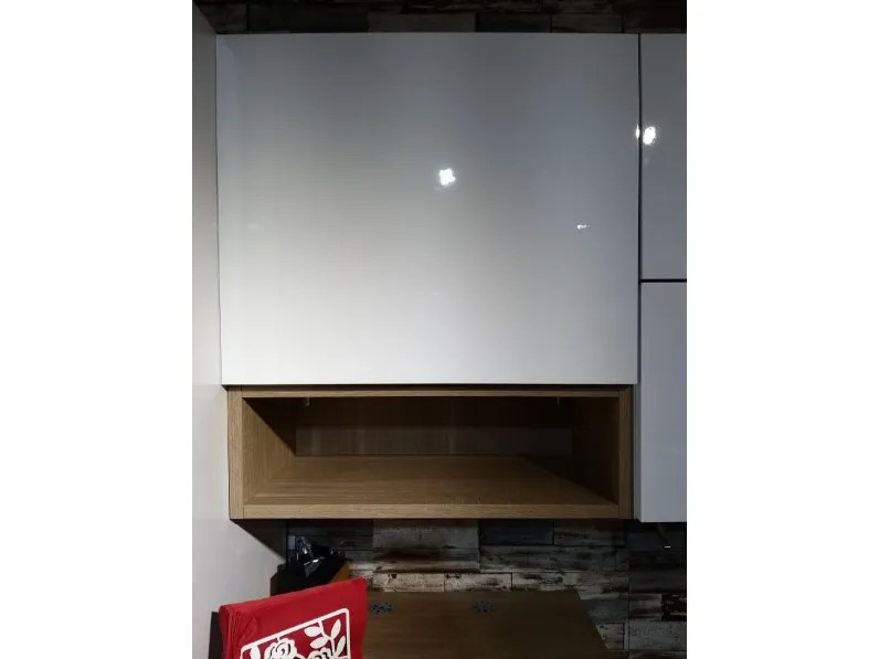 Cucina bianca moderna lineare Ginevra Aran