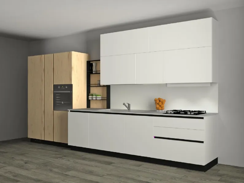 Cucina bianca moderna lineare Infinity Stosa a soli 7670