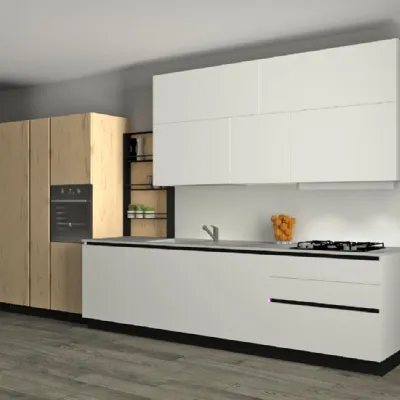 Cucina bianca moderna lineare Infinity Stosa a soli 7670