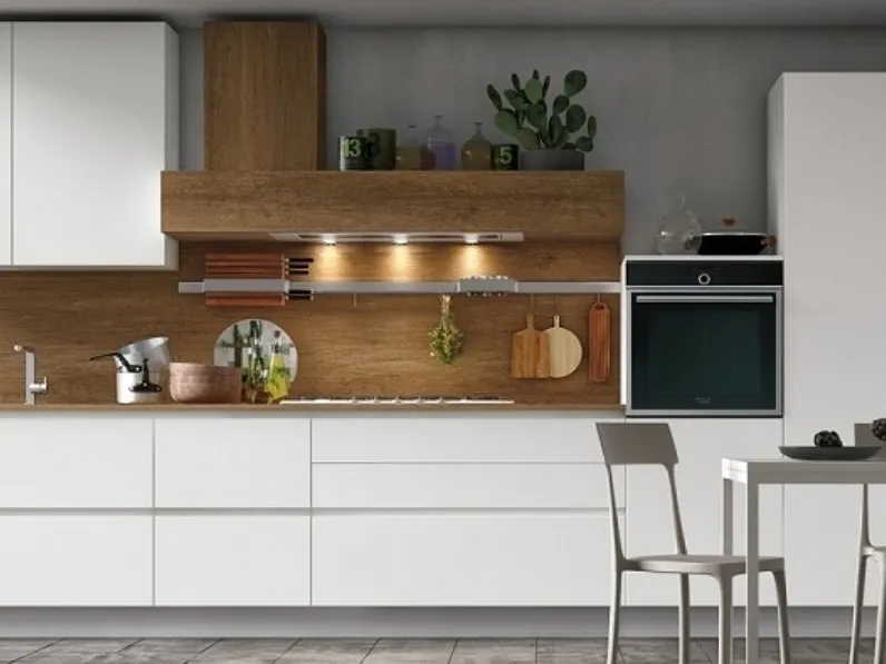 Cucina lineare moderna bianca Stosa Infinity a soli 6705 Euro