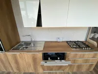 Cucina Stosa moderna bianca in laminato Infinity, lineare.