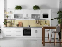 Offerta Outlet: Cucina bianca moderna lineare Mobilike Emy Artigianale!