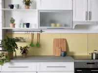 Cucina bianca moderna lineare Mobilike emy Artigianale scontata