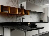 Cucina bianca moderna lineare Panarea Imab in Offerta Outlet