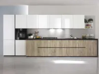 Cucina bianca moderna lineare Spagnol cucine Vivere 1 a soli 12200