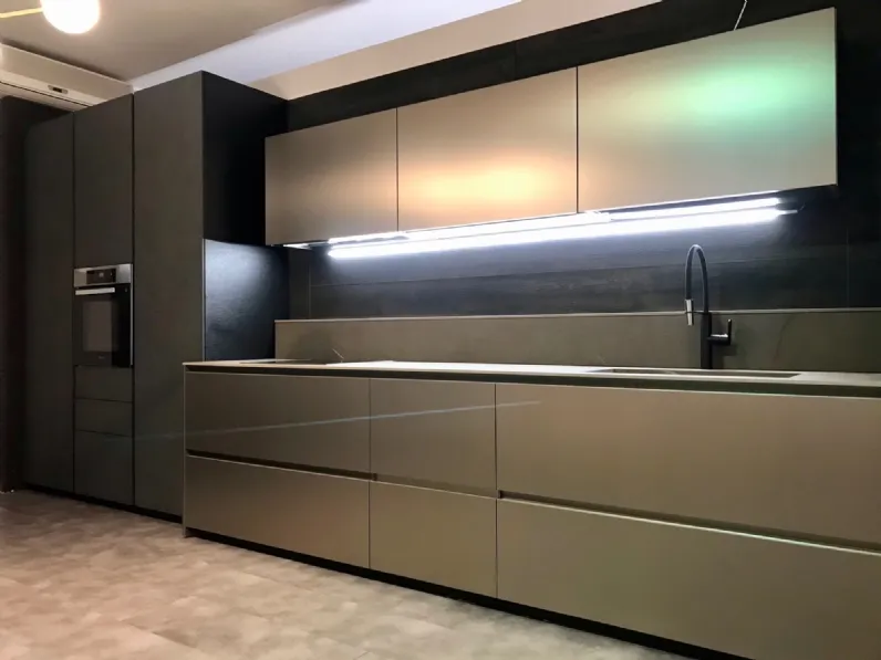 Cucina lineare design Atelier pb 17366  Binova a prezzo ribassato