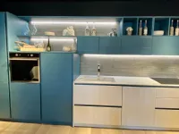 Cucina blu country lineare New step Fratelli mirandola in Offerta Outlet
