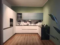 Cucina blu moderna ad angolo Modula profilo c Febal a soli 12762 Euro